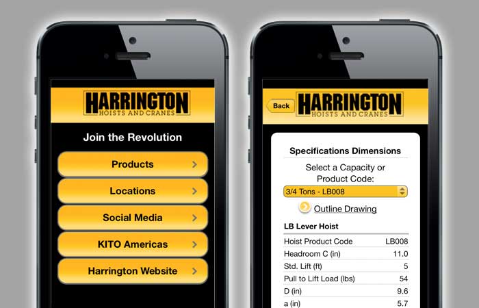 Harrington Hoists Mobile App